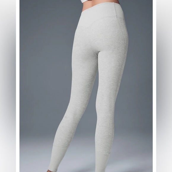 Alo high waist alosoft lounge leggings Heather gray XS - Picture 2 of 5